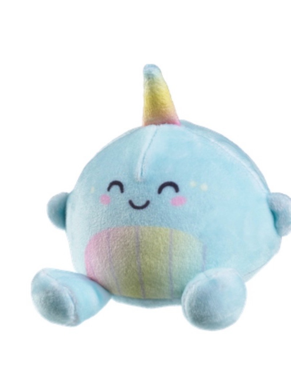New Squishy Top Trenz Super Duper Sugar Squisher Plush Sea Friends Nelly Narwhal